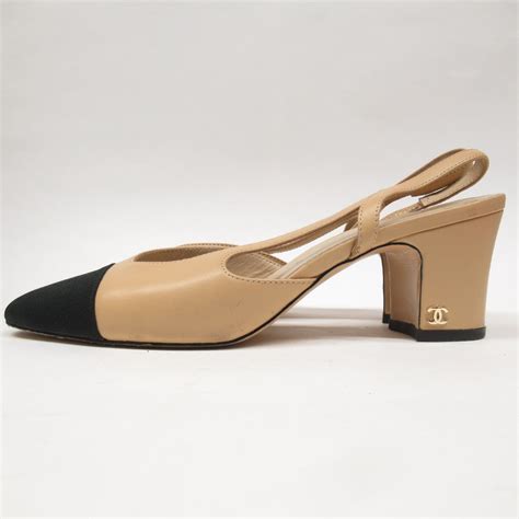 chanel slingback size chart|Chanel slingback two tone.